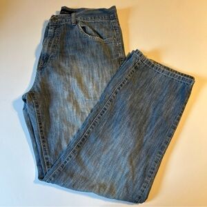 Calvin Klein Jeans Mens 33X30 Distressed Denim Light Wash Grunge Casual Everyday